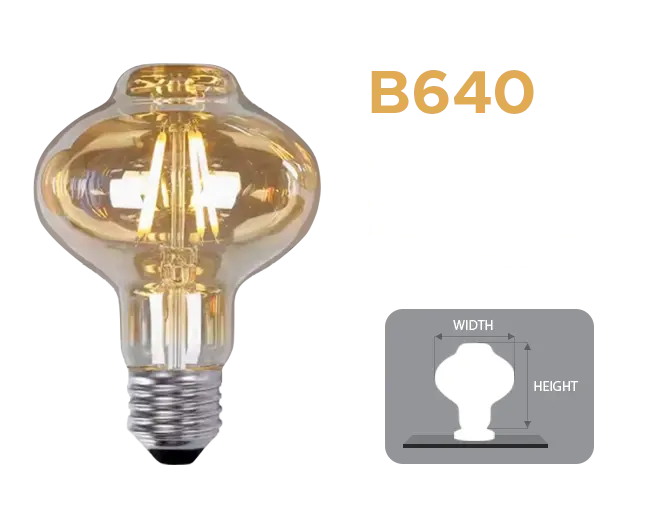 Specifications of B640 Hollywood Bulb for lighted mirror made of hardware and glass materials