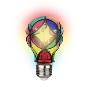 Grand Mirrors Hollywood Bulb B700 round shape in RGB light