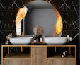 A thumbnail of modern Wellington bathroom showcasing a Capriola lighted vanity mirror.