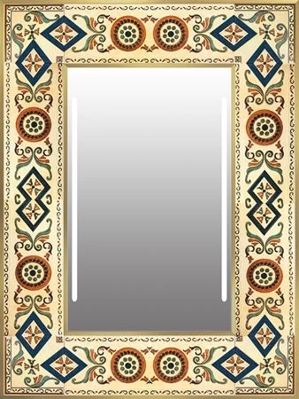 Canberra illuminated mirror with sorento Mediterranean frame.