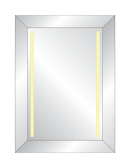 Rectangular illuminated mirror icon.