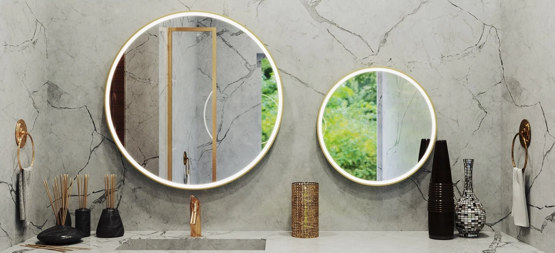 Grand Mirrors Allure lighted bathroom mirror perfect for enhancing any decor in Canberra.