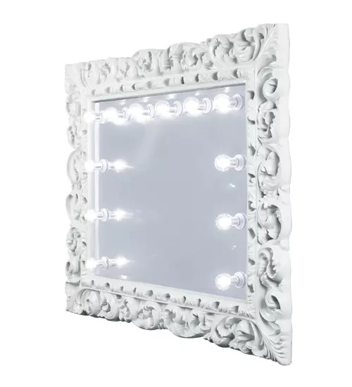 Sydney white tailored framed mirror with an exquisite white frame.