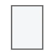 Icon of a rectangular-shaped lighted mirror on a white surface.