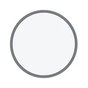 Icon of a circle-shaped lighted mirror on a white surface.