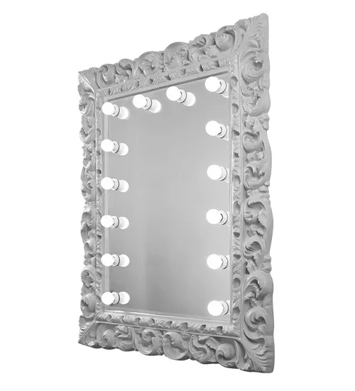 Newcastle white tailored portarit framed mirror with an exquisite white frame.