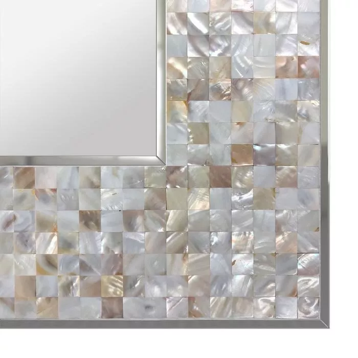 Sea shells frame design for a mirror.